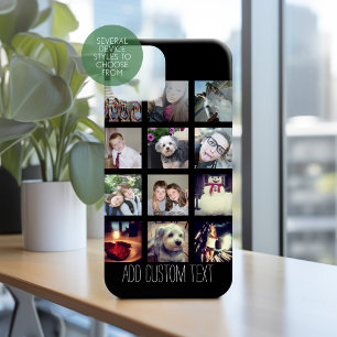 12 Instagram Photo Collage with Black Background iPhone 16 Pro Case