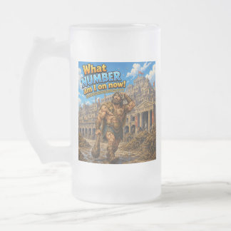 12 Labours of Hercules Questionable Quotes Fun Myt Frosted Glass Beer Mug