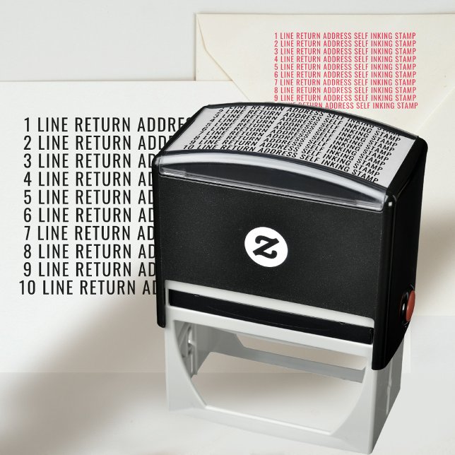 12 Lines Return Address Custom Self-inking Stamp (Creator Uploaded)