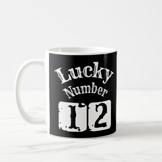 12 - Lucky Number 12 Luck Coffee Mug (Left)