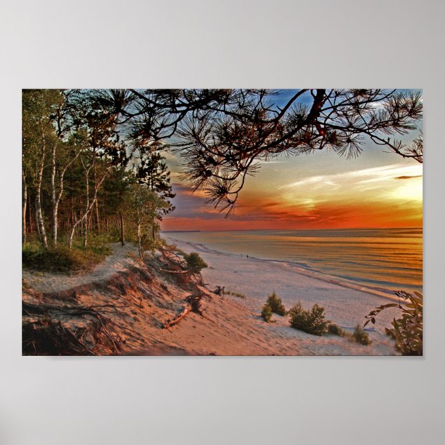 12 Mile Beach at Sunset Poster (Front)