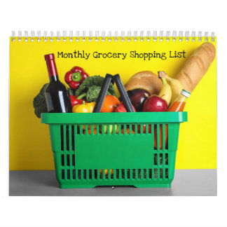 12 Month 2026 Calendar Grocery Shopping Tracker