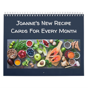 12 Month 2027 Calendar of Recipe Cards