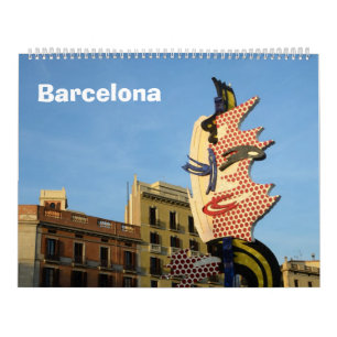 12 month Barcelona, Spain Wall Calendar