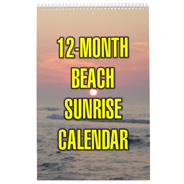 12-Month Beach Sunrise Calendar (Cover)