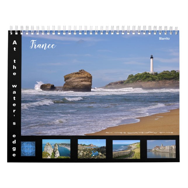 12 month calendar at the water's edge in France (Cover)