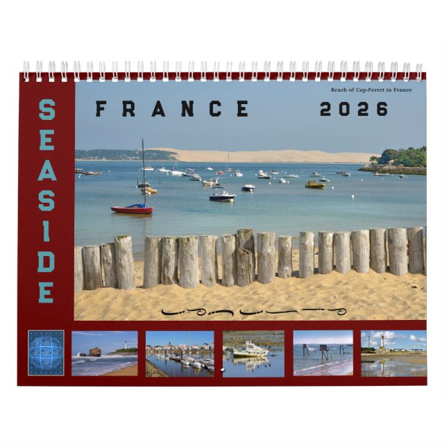 12 month calendar of seaside of France (Cover)