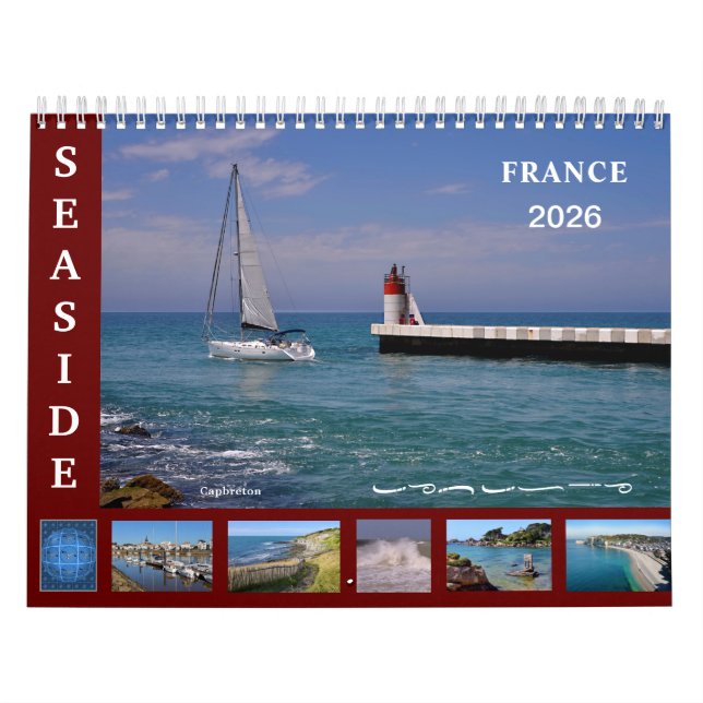 12 month calendar of seaside of France (Cover)
