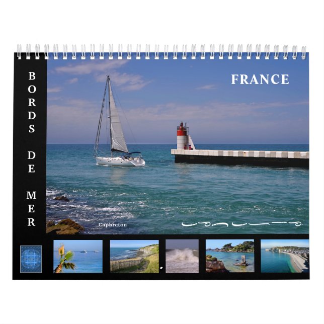 12 month calendar of seaside of France (Cover)