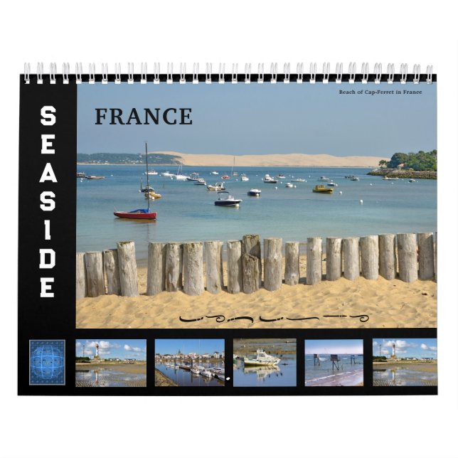 12 month calendar of seaside of France (Cover)