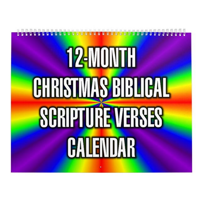 12-Month Christmas Biblical Scripture Verses Calendar (Cover)