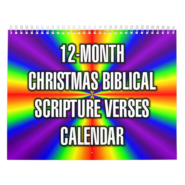 12-Month Christmas Biblical Scripture Verses Calendar (Cover)