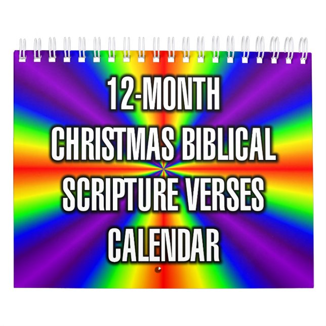 12-Month Christmas Biblical Scripture Verses Calendar (Cover)