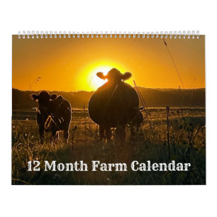 12 Month Dairy, Grain Farm Calendar