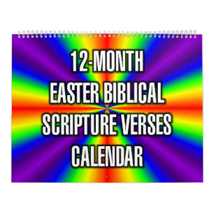 12-Month Easter Biblical Scripture Verses Calendar