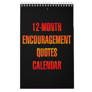 12-Month Encouragement Quotes Calendar