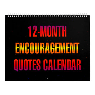 12-Month Encouragement Quotes Calendar