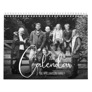 12 Month Family Custom Photo Calendar