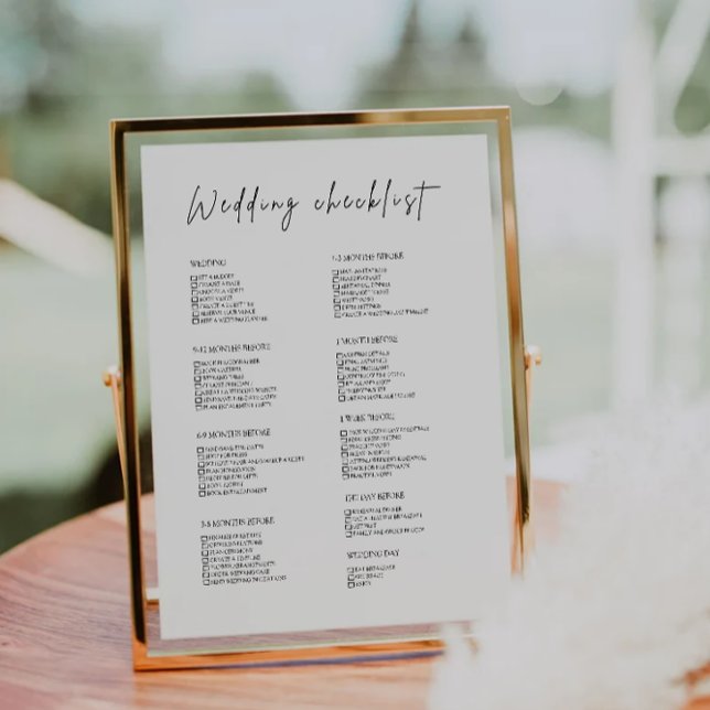 12 Month Modern Wedding Checklist (12 Month Modern Wedding Checklist)
