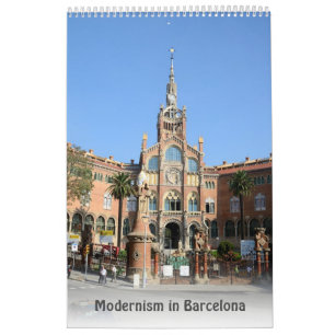 12 month Modernism in Barcelona Calendar
