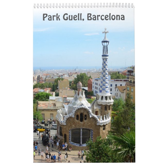12 month Park Guell, Barcelona Photo Calendar (Cover)