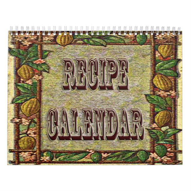 12 Month Recipe Calendar 20XX (Cover)