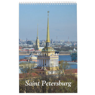 12 month Saint Petersburg wall calendar