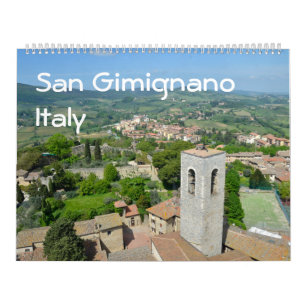 12 month San Gimignamo, Italy Photo Calendar
