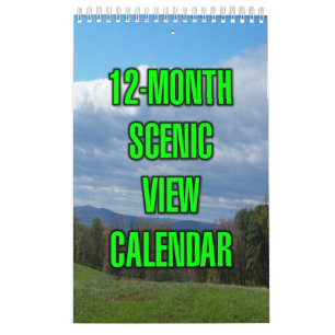 12-Month Scenic View Calendar