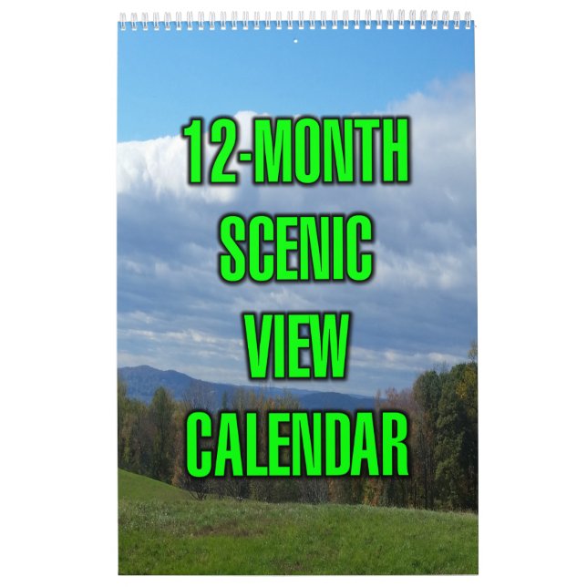 12-Month Scenic View Calendar (Cover)