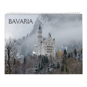 12 months Bavaria Wall Calendar