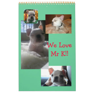 12 Months of Mr. K, Adorable Frenchie Calendar!! Calendar
