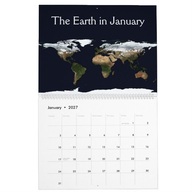 12 Months on Earth Calendar (Jan 2027)