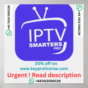 12 Months Subscription For IPTV keyprolicense.com  Poster