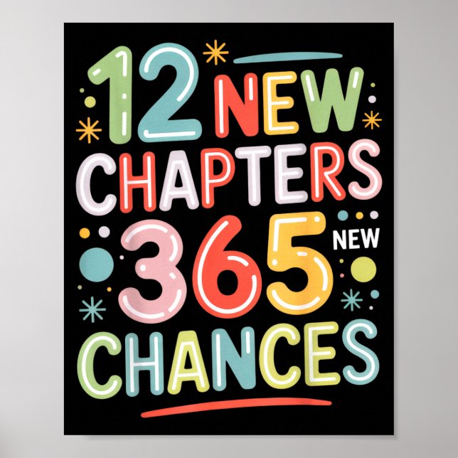 12 New Chapters 365 Chances Insrational Quote For  Poster (Front)