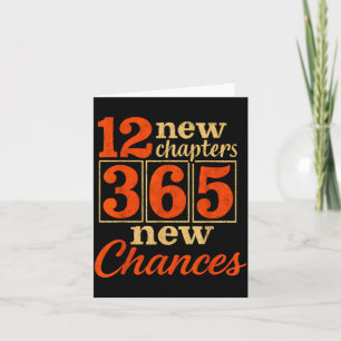 12 New Chapters 365 Chances Motivational Card