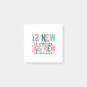 12 New Chapters, 365 New Chances 100 Days Post-it Notes