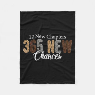 12 New Chapters 365 New Chances Fleece Blanket