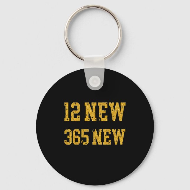 12 New Chapters 365 New Chances Happy New Year Par Key Ring (Front)