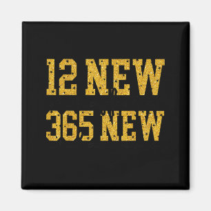 12 New Chapters 365 New Chances Happy New Year Par Magnet
