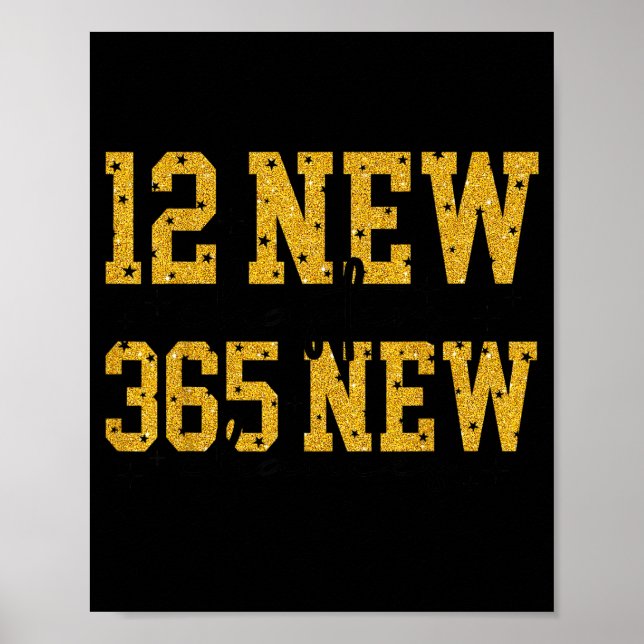12 New Chapters 365 New Chances Happy New Year Par Poster (Front)