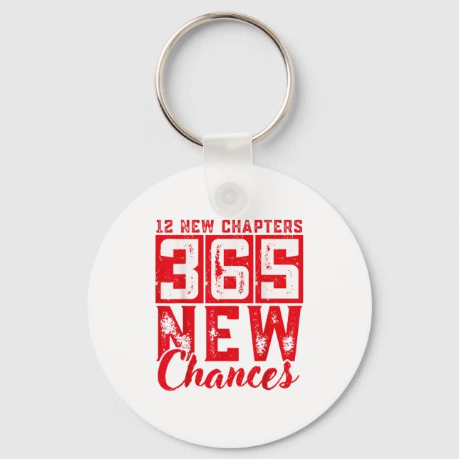 12 New Chapters 365 New Chances New Year's Eve 202 Key Ring (Front)