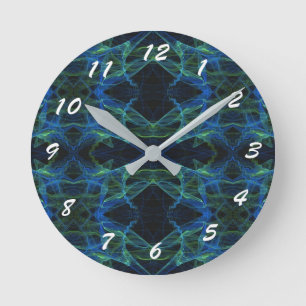 12 Number Choices to Choose-Fractal Art-Clock Round Clock