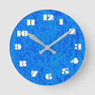 12 Number Choices to Choose From Blue Marble Clock
