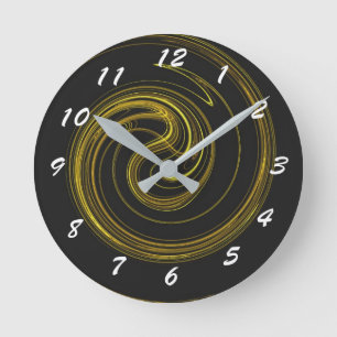 12 Number Choices to Choose From Gold n Blk Clock