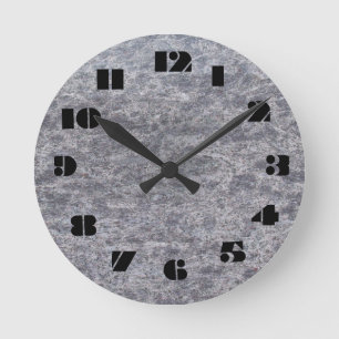 12 Number Choices to Choose From Grey Marble Clock