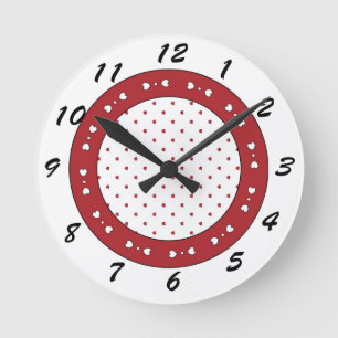 12 Number Choices to Choose From Heart Clock