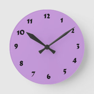12 Number Choices to Choose From Lavender Clock
