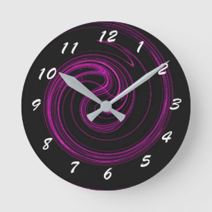 12 Number Choices to Choose From Pink n Blk Clock