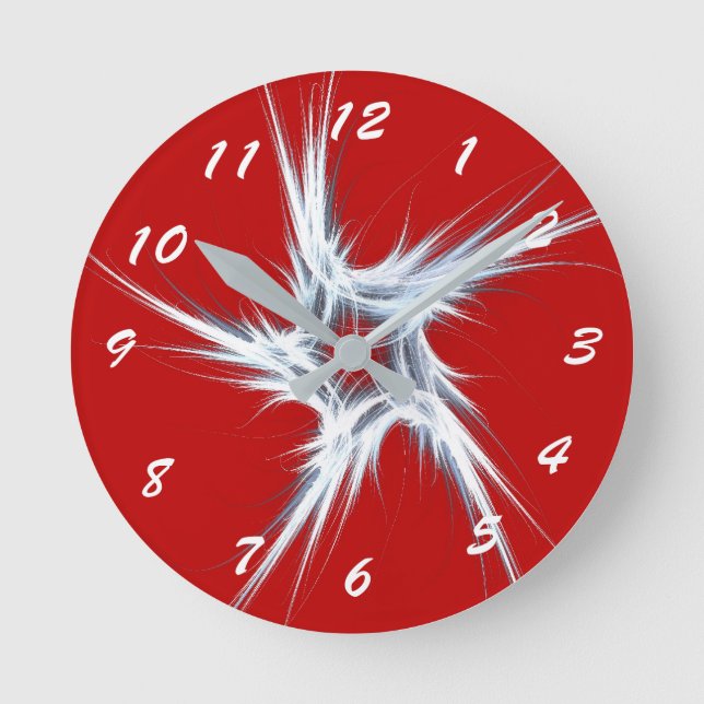 12 Number Choices to Choose From Red Star Clock (Front)
